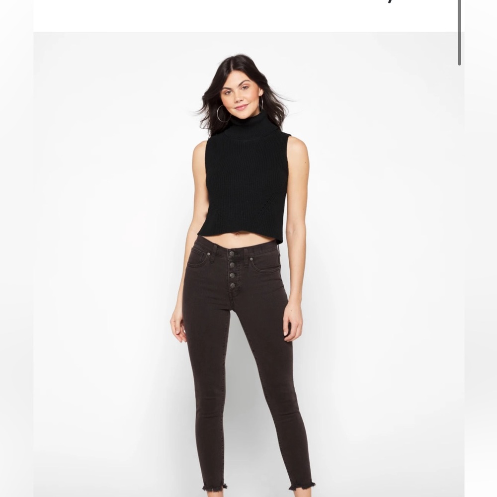 Madewell mid-rise button down skinny jeans